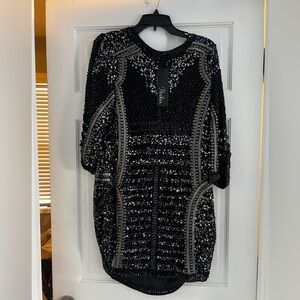 Parker Beaded Little Black Dress Size 10 New With Tags